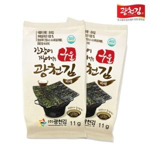 광천김 간장에 찍어먹는 구운 파래식탁김 11g (12개)_이미지