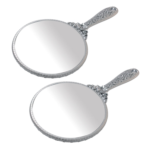 세븐스타 GS공주경원형 손거울 대형 실버 2개입_이미지