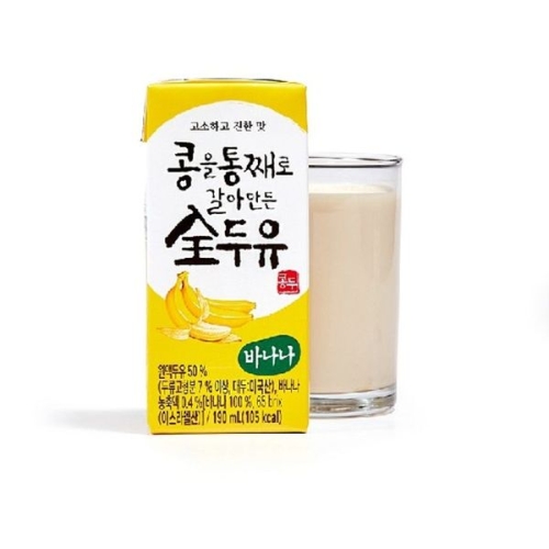 한미 콩을 통째로 갈아만든 전 두유 바나나 190ml (64개)