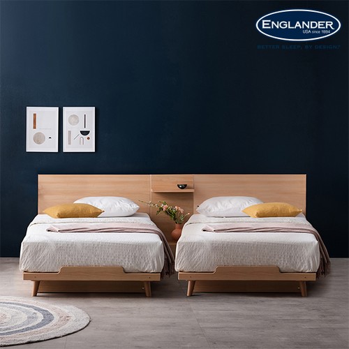 잉글랜더 스미스 호텔 트윈 침대 SS+SS+협탁 (Sweet스탠다드본넬)_이미지