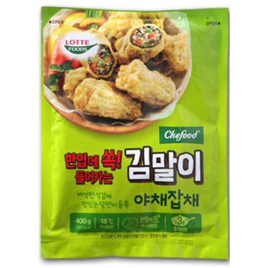 롯데웰푸드 쉐푸드 야채잡채김말이 400g (8개)_이미지
