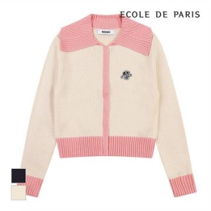 에꼴드파리 빅카_라 배색니트집업 가디건_RB32KRCM30Z