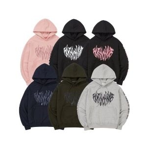 본(BORN) CHAMPS 6컬러 하트 트라이벌 로고 후드 티셔츠 B24ST01_이미지