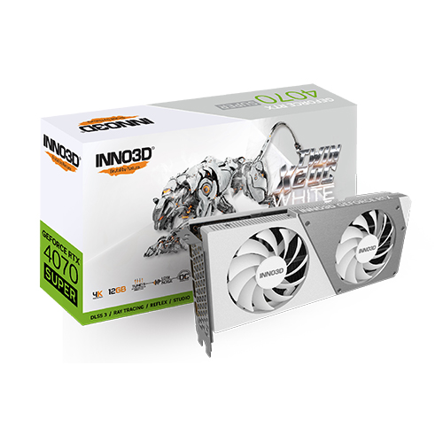 INNO3D 지포스 RTX 4070 SUPER OC D6X 12GB TWIN X2 WHITE_이미지