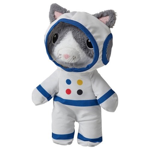 이케아 우주 콜렉션 우주인 옷갈아입히기 곰 고양이 토끼 봉제인형 키즈룸 데코 NEW 고양이405.515.37_이미지