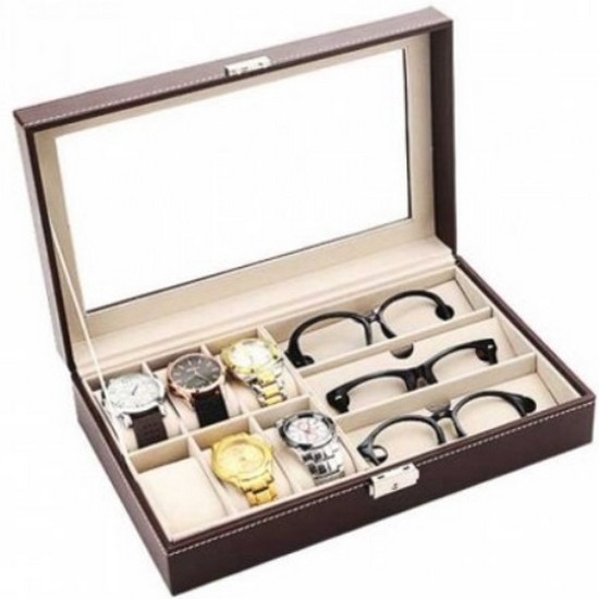 [불명] 사각 시계 안경 보관함 케이스 9구_이미지