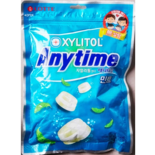 애니타임 민트 185 자일리톨 캔디 /애니타임 /민트 무설탕 XYLITOL Any time밀크향/캔디 185g 1개