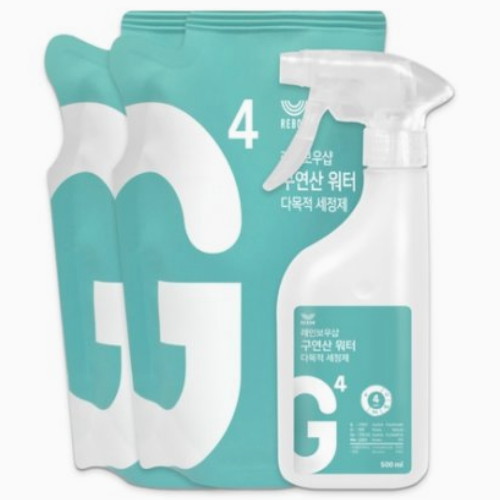 레인보우샵 ㅤ구연산 워터 다목적세정제 500ml + (리필 500ml x 2개) (1세트)_이미지