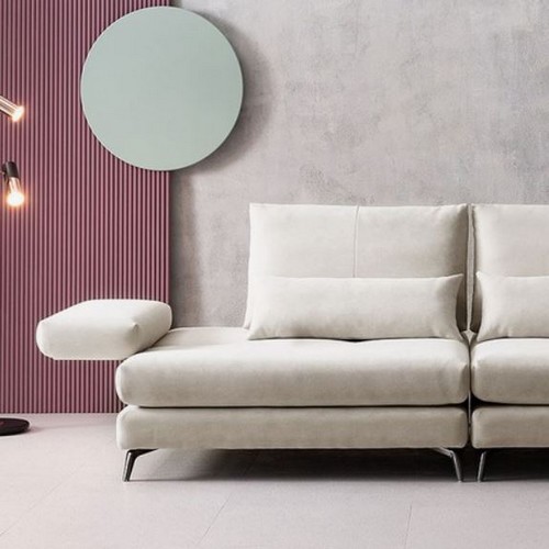 에싸 디오마레 와이드 스윙기능 리브 패브릭 소파 3인용 (스툴별도)_이미지