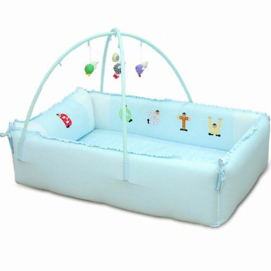 오가닉빈 알파벳놀이 아플리케 범퍼침대 (110x160cm)