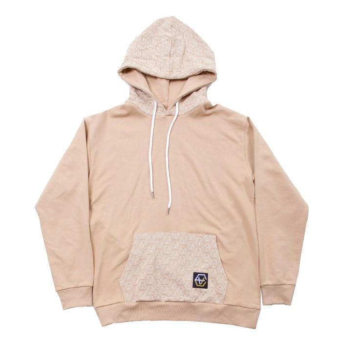 에잇볼륨 EV Emblem Pattern Hood Beige 1637310A_이미지