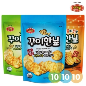 머거본 꾸이 한닢 20g 3종(기본+알싸한맛+해물파전맛) (10개)_이미지