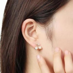 셀러허브 비쥬홀릭 실버925 골드도금 체리 하트 귀걸이 S16473279