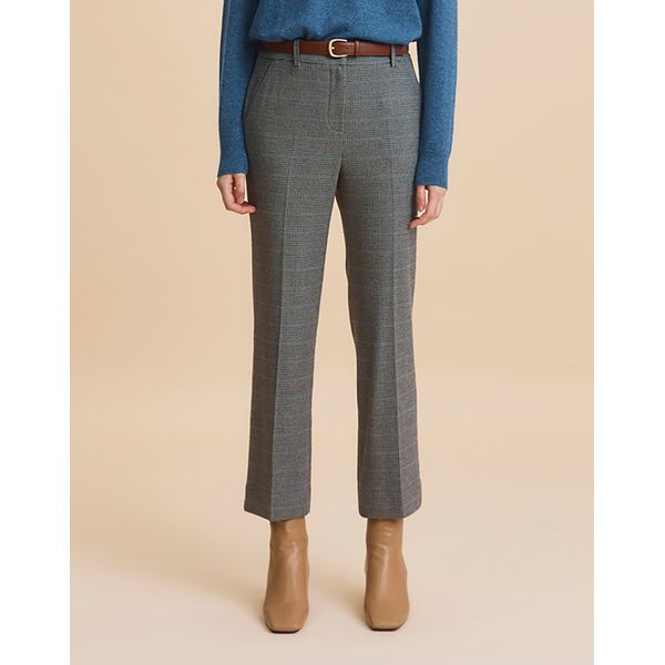 HAZZYS 여성 그레이 체크 팬츠 WSPA3D9C2G2