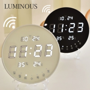 온습도 WIFI 자동시간설정 LED 벽시계