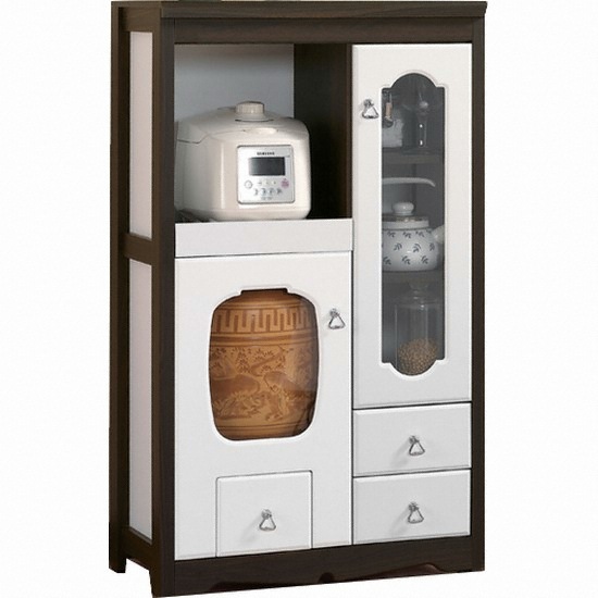 아델가구 블루밍 도자기쌀통 주방수납장