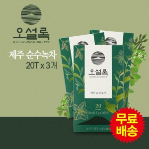 아모레퍼시픽 오설록 제주 순수 녹차 티백 20티백 (3개)