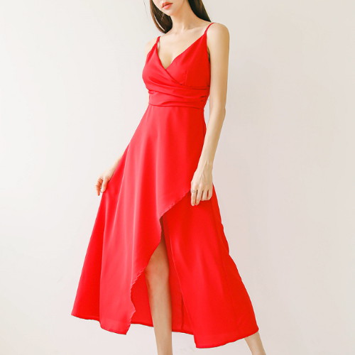 벤디스  피치 트임 원피스 H248