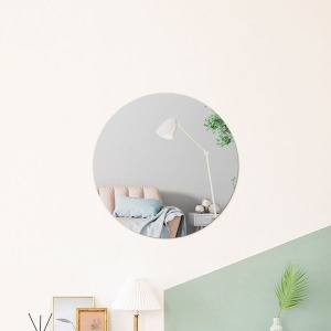 아크릴벽거울 원형거울 욕실거울 화장대거울 부착식_이미지