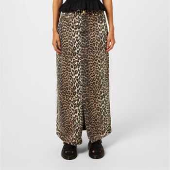 레오파드 데님 맥시 슬릿 스커트 Denim Maxi Slit Skirt 547214 80711511_이미지