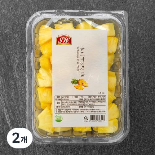 골드파인애플 청크형 1.5kg 2개