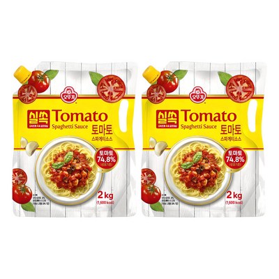 오뚜기 실쏙 토마토 스파게티소스 2kg (2개)_이미지