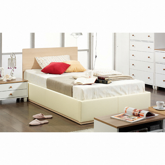 삼안리빙 스칸우드 로터스 가죽 침대 (슈퍼싱글, 매트별도)