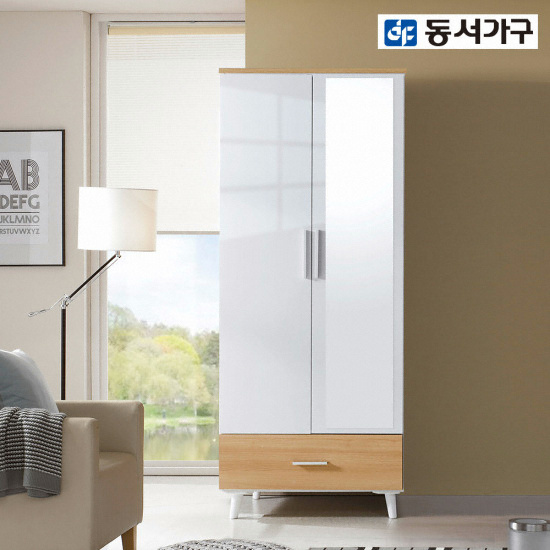 비트 1단서랍형 2단봉 거울옷장 810