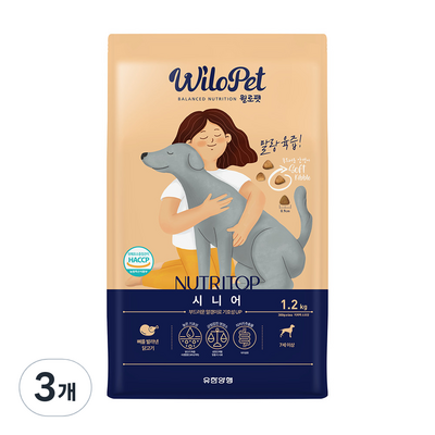 윌로펫 독 뉴트리탑 시니어 1.2kg (3개)_이미지