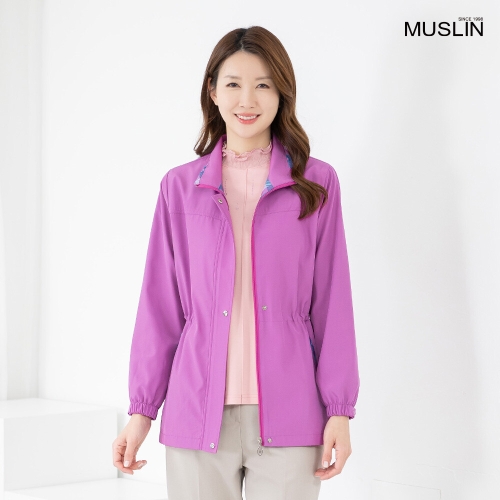 모슬린 엄마옷 점퍼 사파리 무지 하프 JP603069 중년여성/50대/60대/70대/빅사이즈/할머니옷