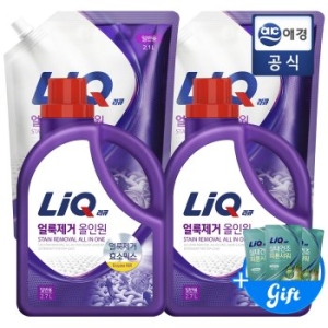 리큐 얼룩제거 올인원 일반용 2.7L + 리필 2.1L (본품2개+리필2개)_이미지
