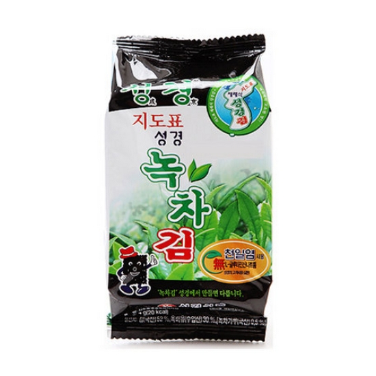 성경식품 지도표성경김 녹차김 4g (128개)