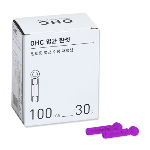 오상헬스케어 OHC 멸균 란셋 30G이미지입니다. 누르면 해당 게시물로 새창이동합니다.