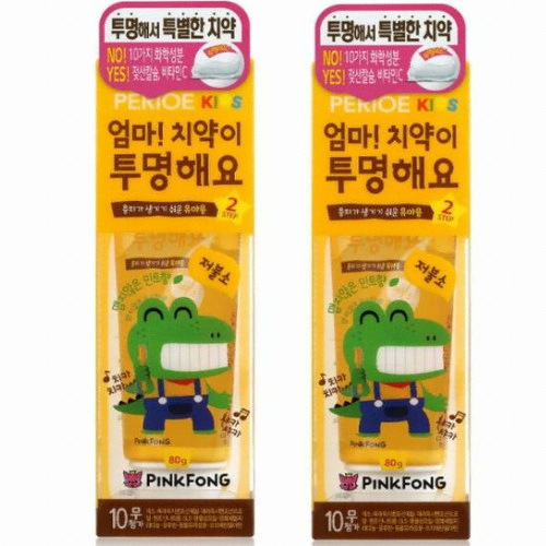 페리오 엄마 치약이 투명해요 저불소 80g (2개)_이미지