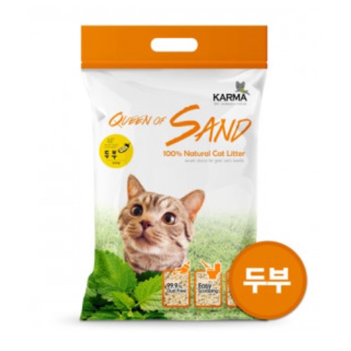 카르마 퀸오브샌드 두부모래 오리지널 3kg (6개)_이미지