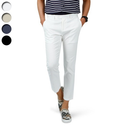 에포드 르젠옴므 트윌원단 이중홀딩 슬림일자 스판 9부 면바지 LNPM105HT