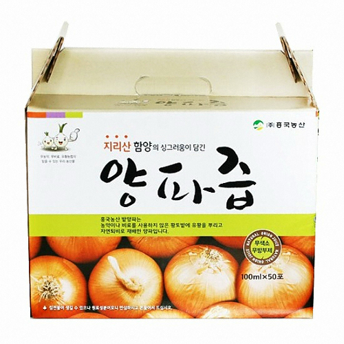 흥국농산 지리산 함양 양파즙 100ml 50포 (1개)