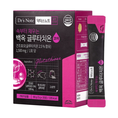 한국생활건강 팔레오 닥터스노트 백옥 글루타치온 코어 3g 30포 (1개)