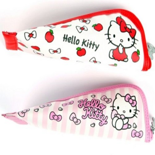 글로벌라이센싱 헬로키티 캔버스 삼각펜슬 필통