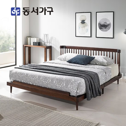 동서가구 우드 장미원목 고품격 침대 K (매트별도)_이미지