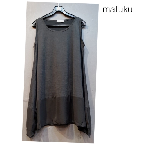 원피스형 시폰 배색 롱나시ab5746