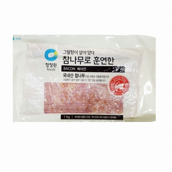 참나무로 훈연한 베이컨 1kg