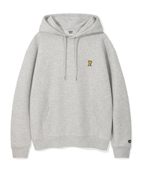 비케이브 와키윌리 코드그라피 스퀘어 로고 후디_멜란지그레이 27L691 23Y705