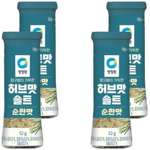 대상 청정원 허브맛솔트 순한맛 52g (4개)