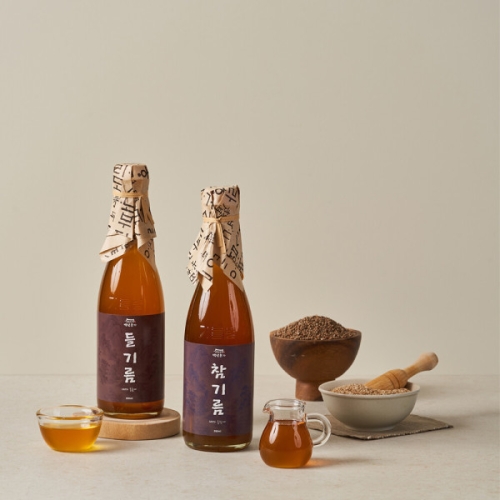  참담 백년본가 저온압착 참기름 350ml + 들기름 350ml [2개]