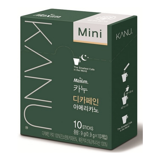동서식품 맥심 카누 디카페인 아메리카노 미니 10T (10개)