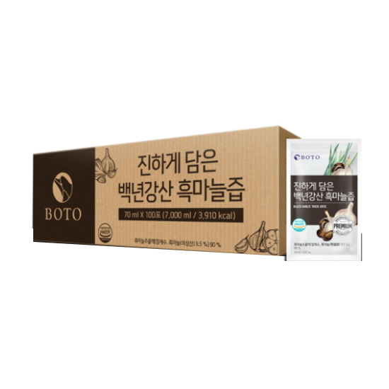 보뚜슈퍼푸드 보뚜 진하게 담은 백년강산 흑마늘즙 70ml 100포 (1개)_이미지