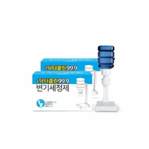 닥터클린 자동 변기세정제 본품 2세트 거치대 2개 + 세정액100ml 2개 + 플롯밸브 2개