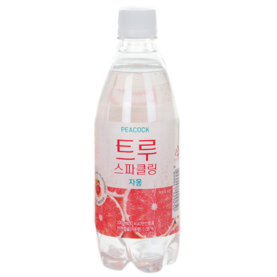  피코크 트루스파클링 자몽 500ml [6개]