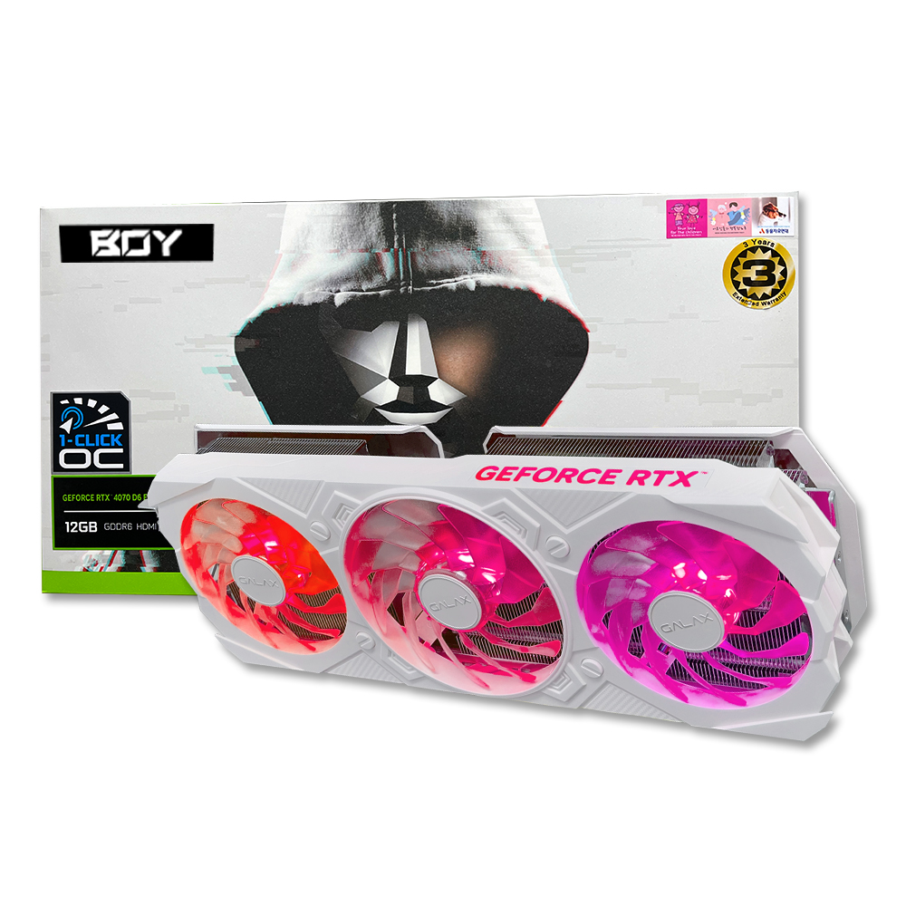 ������ BOY ������ RTX 4070 EX GAMER WHITE OC D6 12GB